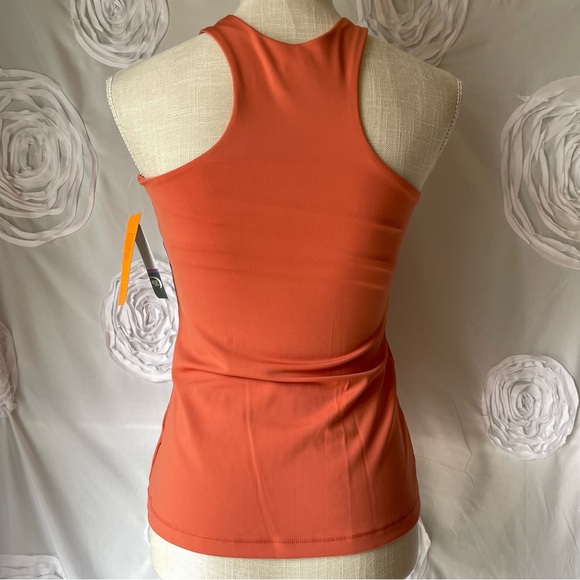 MTA Sport racer-back tangerine workout top, S - Picture 2 of 9